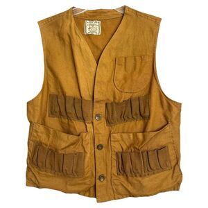 Vintage Herters Hunting Shell Vest Mens Medium Hudson Bay Canvas Fishing Outdoor